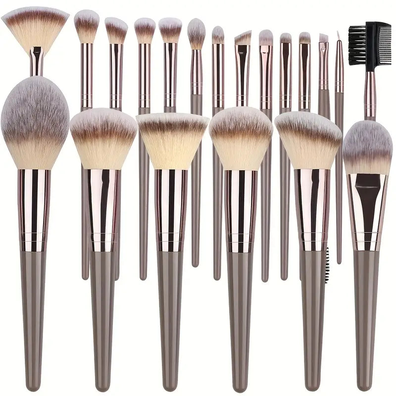 Champagne Handle Makeup Brush Set - Vegan