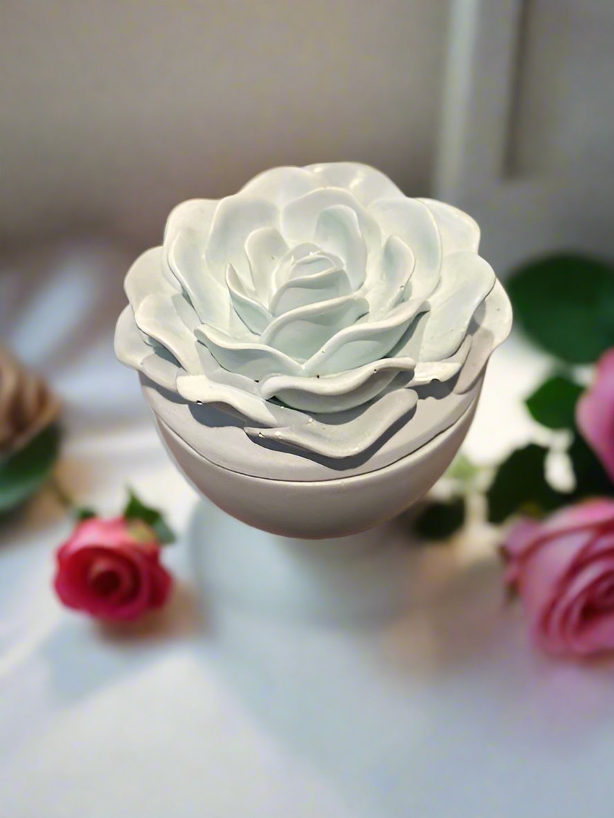 rose candle jar