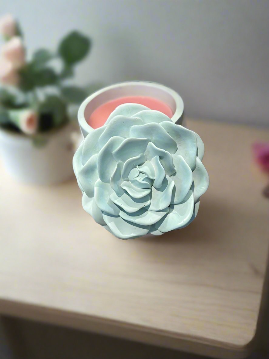 rose candle jar