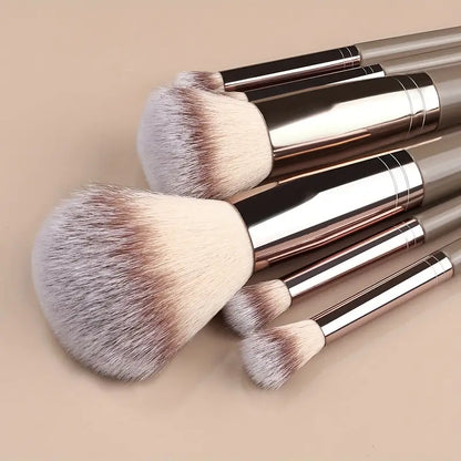 Champagne Handle Makeup Brush Set - Vegan