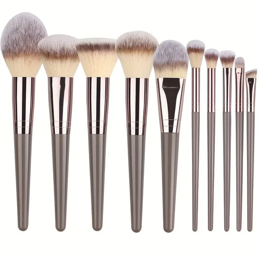 Champagne Handle Makeup Brush Set - Vegan