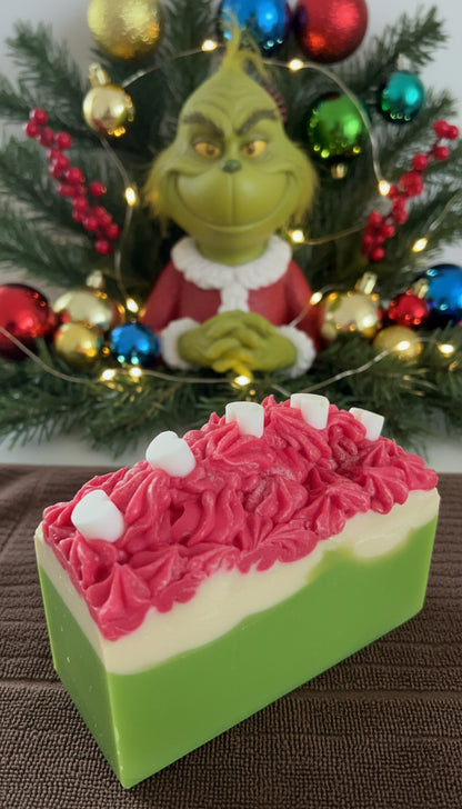Grinch colour themed Soap
