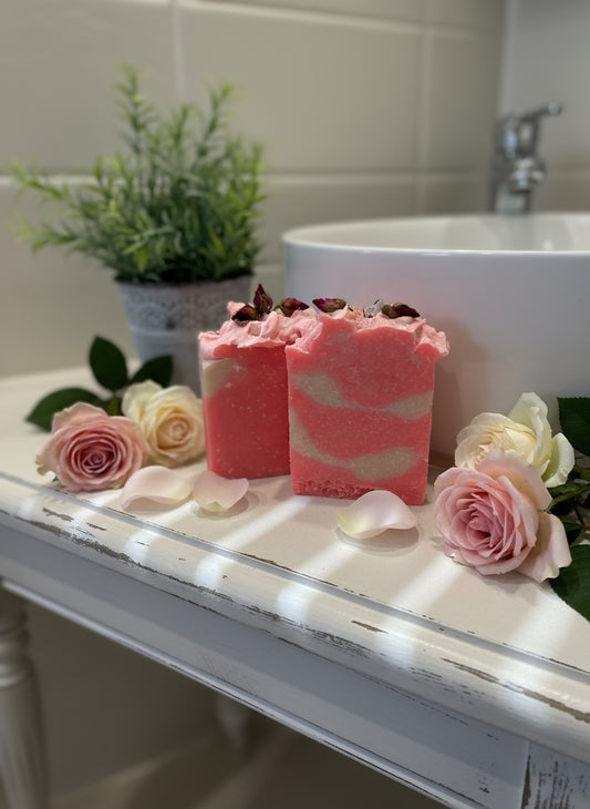 handmade rose fragranced soaps 