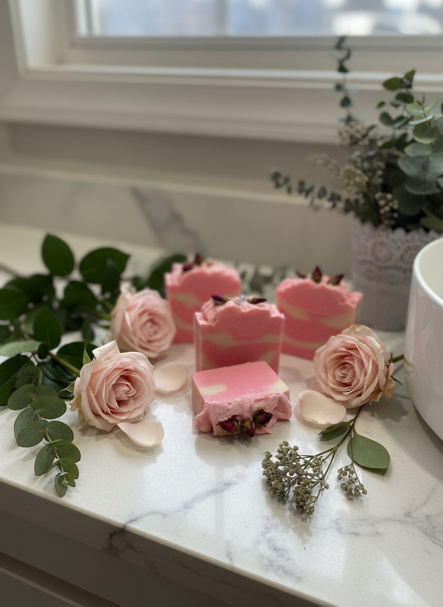 handmade roses soap