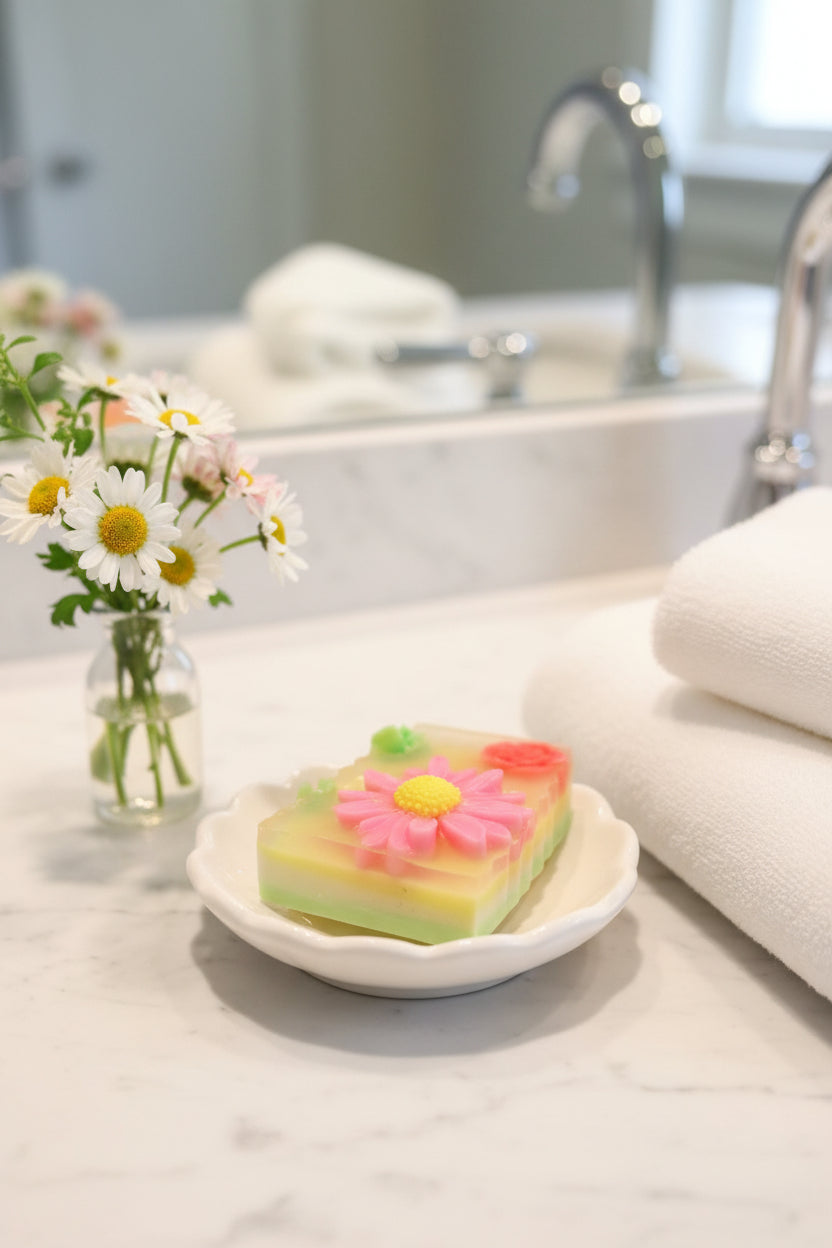 Daisy Bars - layers of beautiful soap