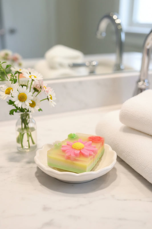 Daisy Bars - layers of beautiful soap