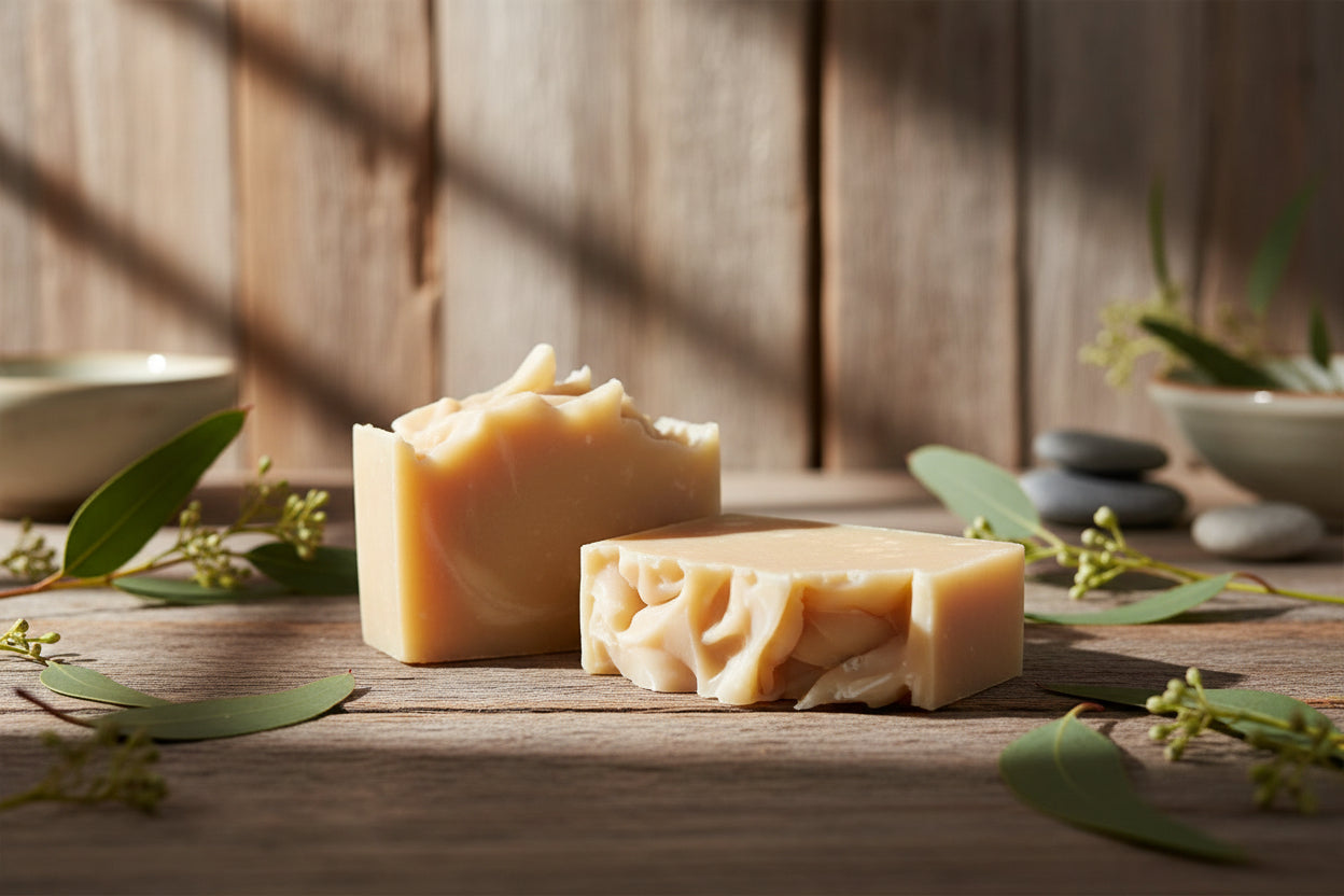 bars of hand made pure goats milk soap